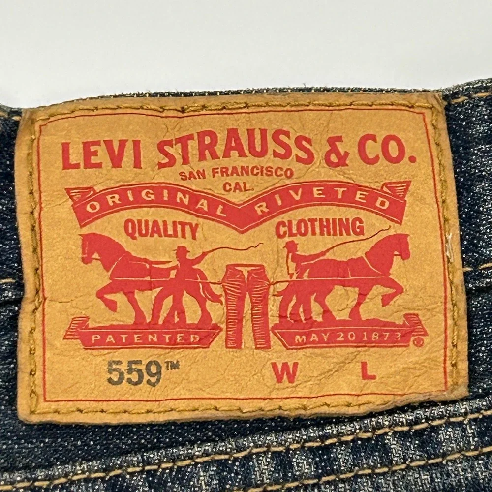 Levi's 559 Relaxed Straight Jeans Mens 48x30 Blue 100% Cotton Denim NEW
